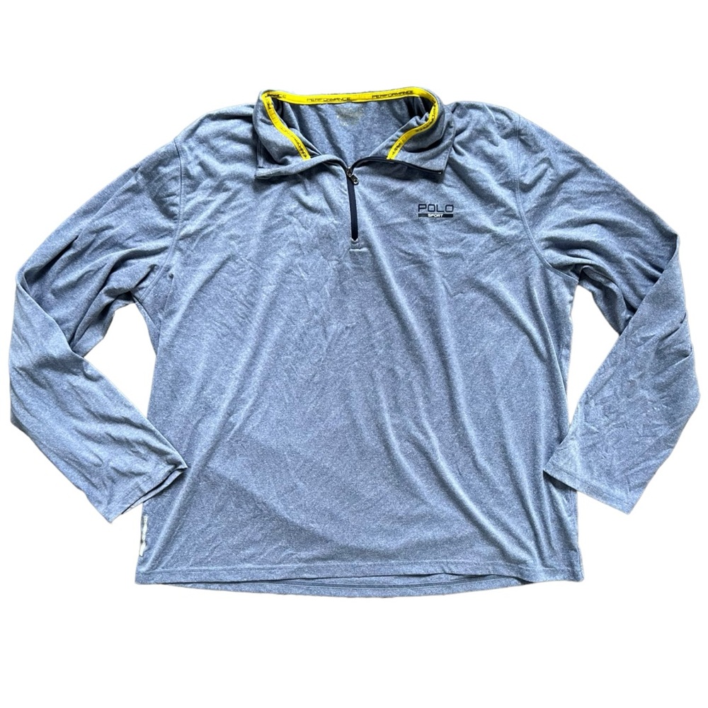 Polo Ralph Lauren Polo Sport 1/4 Zip Long Sleeve Blue Pullover Men's sz XXL